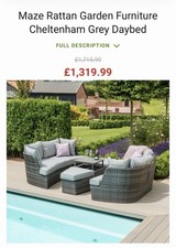 Maze Cheltenham Rattan Grey